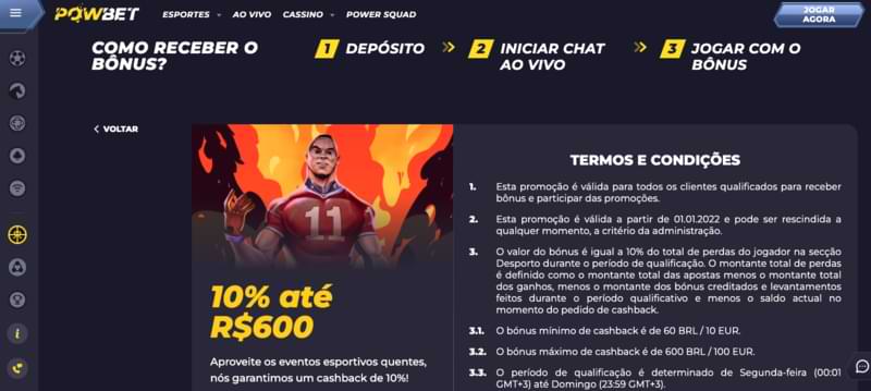 Cashback em Apostas Esportivas Powbet