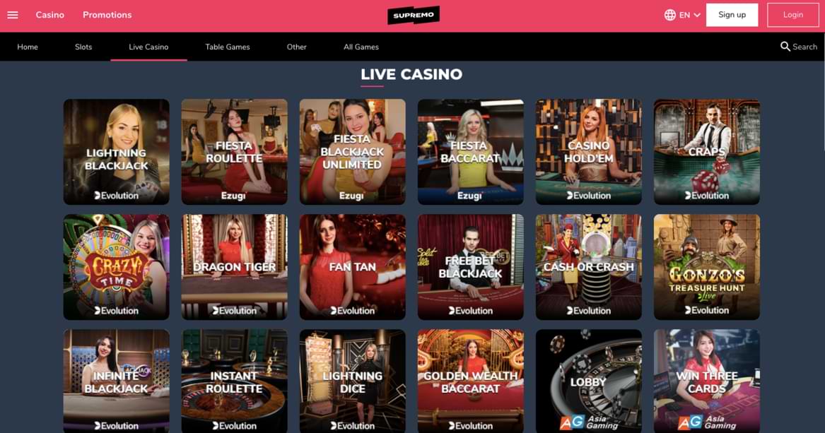 Cassino ao Vivo Supremo